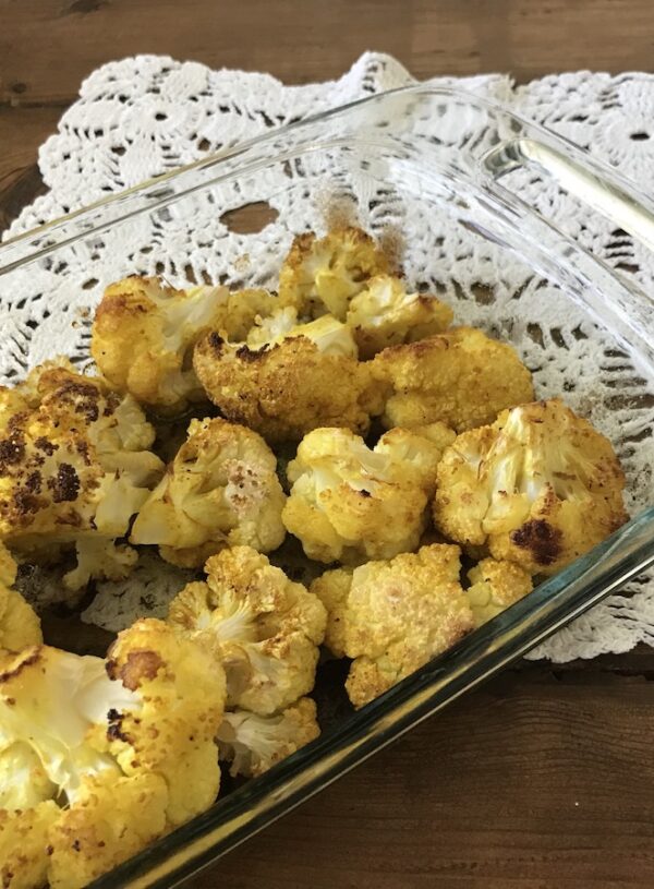 Couve flor ao forno com açafrão